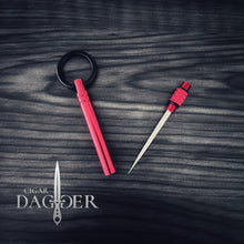 Load image into Gallery viewer, The Reversible Titanium Pocket Dagger in Red