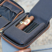 Load image into Gallery viewer, The Brown Flint Italian Leather Cigar Travel Case