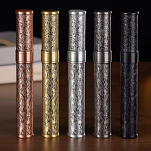 Load image into Gallery viewer, Ornate Metal Single Cigar Tube - Floral Scroll Edition - 5 Colors