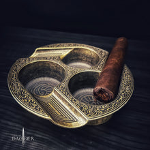 Load image into Gallery viewer, Vintage Style 3 Finger Small Ashtray in Antique Copper or Brass