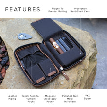 Load image into Gallery viewer, The Brown Flint Italian Leather Cigar Travel Case