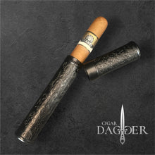 Load image into Gallery viewer, Ornate Metal Single Cigar Tube - Floral Scroll Edition - 5 Colors