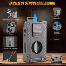 Load image into Gallery viewer, 5-in-1 Cigar Companion Lighter — Gunmetal