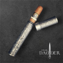 Load image into Gallery viewer, Ornate Metal Single Cigar Tube - Floral Scroll Edition - 5 Colors