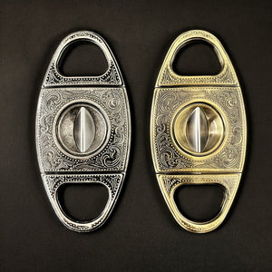 Retro V-Cut Cigar Cutter in Silver or Brass