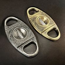 Load image into Gallery viewer, Retro V-Cut Cigar Cutter in Silver or Brass