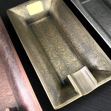 Load image into Gallery viewer, Ornate Vintage Ashtray and Rest – Floral Scroll Edition