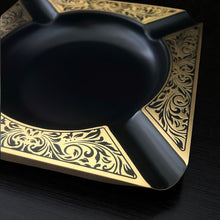 Load image into Gallery viewer, Noir Gold Classic – 4 Finger Rest Slim Profile Cigar Ashtray