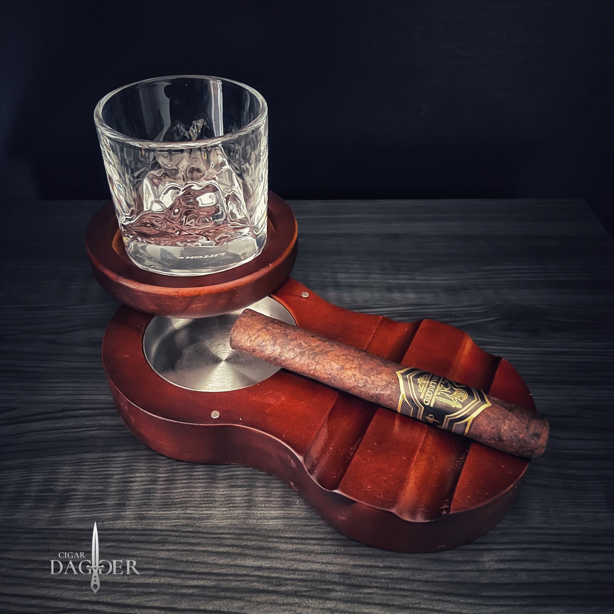 The Whiskey and Cigar Tray - Ashtray, Rest and Coaster – Cigar Dagger