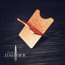 Load image into Gallery viewer, Copper Pocket Cigar Stand (Floral Swirl)