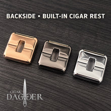 Load image into Gallery viewer, Cigar Dagger Square V-Cut Cigar Cutter &amp; Cigar Rest