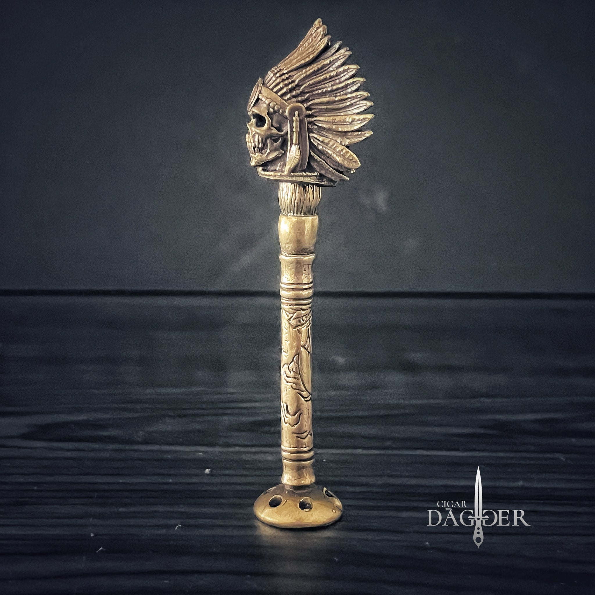 tobacco tamper Pear Wood Pipe Handcrafted This 1.75 tall tamper features a three War Chief Pipe Tamper