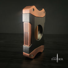 Load image into Gallery viewer, Industrial V-Cut Cigar Cutter – Matte Copper &amp; Black