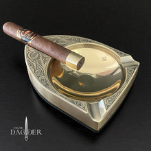 Load image into Gallery viewer, The Shield Antique Gold 3 Finger Cigar Ashtray