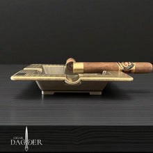 Load image into Gallery viewer, Legacy Grid  Cigar Ashtray - Antique Brass