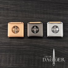Load image into Gallery viewer, Cigar Dagger Square V-Cut Cigar Cutter &amp; Cigar Rest
