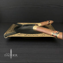Load image into Gallery viewer, Noir Gold Classic – 4 Finger Rest Slim Profile Cigar Ashtray