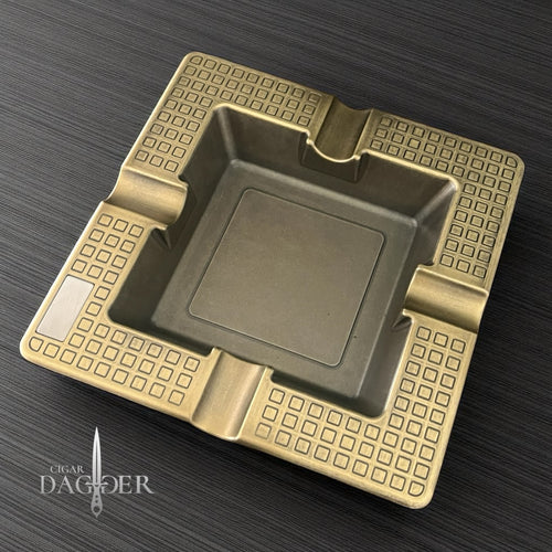 Legacy Grid  Cigar Ashtray - Antique Brass
