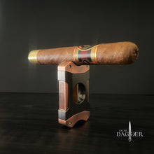 Load image into Gallery viewer, Industrial V-Cut Cigar Cutter – Matte Copper &amp; Black