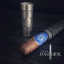 Load image into Gallery viewer, Antique Silver Travel Cigar Tube