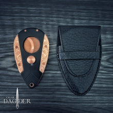 Load image into Gallery viewer, Luxury Cigar Cutter - Black &amp; Rose Gold