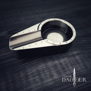 Metal Personal Cigar Ashtray & Rest