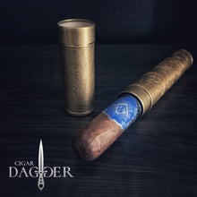 Load image into Gallery viewer, Antique Brass Travel Cigar Tube