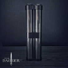 Load image into Gallery viewer, Carbon Fiber Double Chamber Cigar Tube