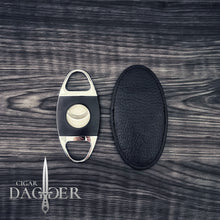 Load image into Gallery viewer, Matte Black and Chrome Cigar Cutter