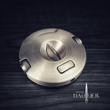 Load image into Gallery viewer, The Orbit V Cut Cigar Cutter With Punch in Silver