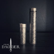 Load image into Gallery viewer, Antique Silver Travel Cigar Tube