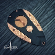 Load image into Gallery viewer, Luxury Cigar Cutter - Black &amp; Rose Gold