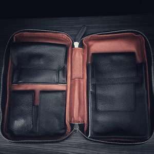 The Limited Edition Black & Brown Leather Cigar Case